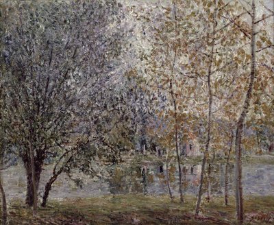 Der Loing-Kanal im Frühling, 1892 von Alfred Sisley